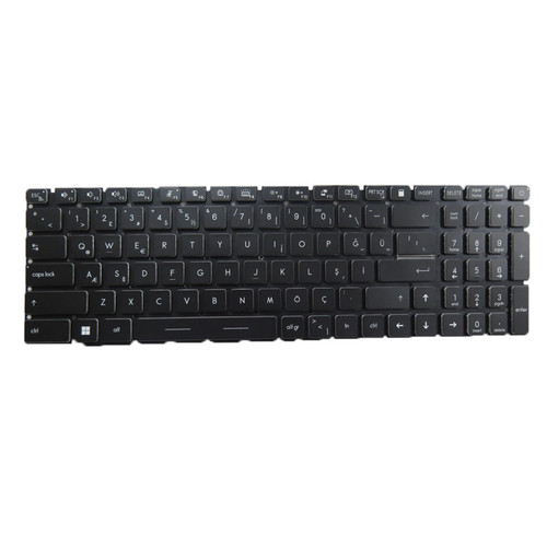 Laptop Monochrome Backlit Replacement Keyboard For MSI WE76-11U WE76 11UM 11UK WIN11 Turkey TR Black No Frame