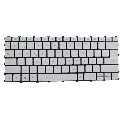 Laptop Backlit Keyboard For MSI Summit E13 Flip Evo 11th MS-13P2 Summit E13 Flip A11MT Summit E13 Flip Evo A11MT MS13P2 Spanish SP White No Frame