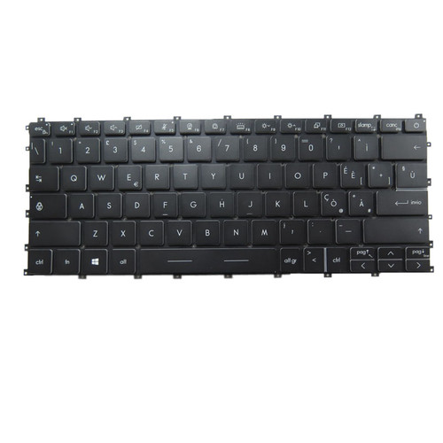 Laptop Backlit Keyboard For MSI Summit E13 Flip Evo 11th MS-13P2 Summit E13 Flip A11MT Summit E13 Flip Evo A11MT MS13P2 Italy IT Black No Frame