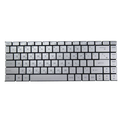 Laptop Monochrome Backlit Keyboard For MSI GF63 Thin 11UC 11UD 11SC 11SCV Thin GF63 12VE 12HW With Backlit Korean KR Silver No Frame