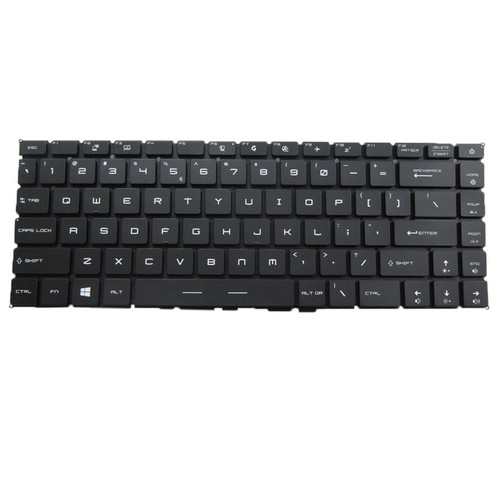 Laptop Colourful Backlit Keyboard For MSI GS66 GE66 GP66 WS66 English US Black No Frame