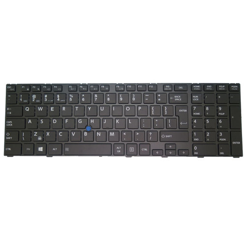 Laptop Keyboard For Toshiba Tecra A50-A International English UI Black With Pointing Without Backlit Used