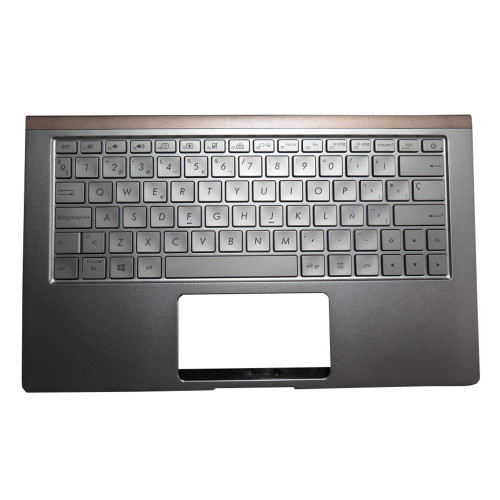 Laptop PalmRest&keyboard For ASUS 90NB0JV4-R31SP0 13N1-6AA0P02 13NB0JV0P14011 NSK-WU1BU 0S 9Z.NF1BU.10S 0KNB0-1629SP00 0KN1-6A2SP12 Silver Top Case With Backlit Spanish SP Keyboard