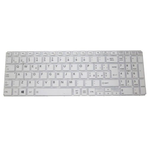 Laptop Keyboard For Toshiba Satellite L50-B Italy Italian IT White Without Frame New