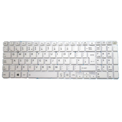 Laptop Keyboard For Toshiba Satellite L50-C L50-C-19Q L50-C-19R L50-C-1CF L50-C-1CK L50-C-1FC L50-C-1FD L50-C-1FE United Kingdom UK White Without Frame New