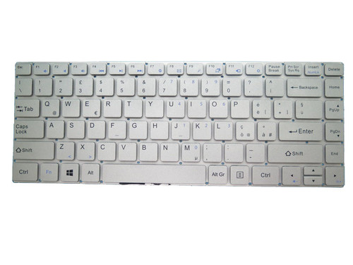 Laptop Keyboard For mediacom FlexBook edge 13S Lite M-FBE13S3 Italian IT Without Frame Silver