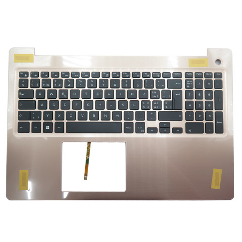 Laptop Palmrest For DELL Inspiron 15 5570 5575 0VDFV7 VDFV7 09TJY6 9TJY6 With Backlit Swiss SW Keyboard Gold Upper Case New