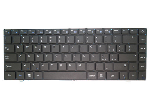 Laptop Keyboard For mediacom SmartBook S141E M-SBS141E Italian IT Black Without Frame