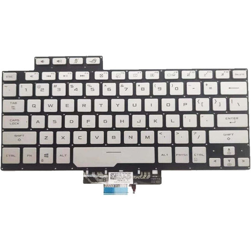 Laptop Keyboard For ASUS Rog Zephyrus G14 GA401IHR GA401QC GA401QE GA401QEC GA401QH GA401QM Silver With Backlit Without Frame United States US