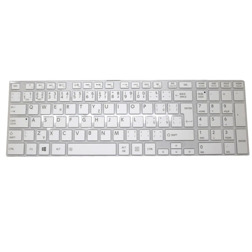 Laptop Keyboard For Toshiba Satellite L50DT-A Czech CZ White With Frame New