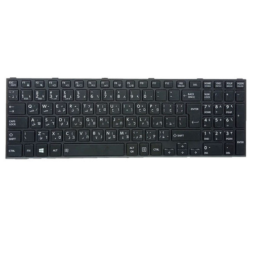 Laptop Keyboard For Toshiba Satellite Pro A50-C A50-C-13N A50-C-13P A50-C-13V A50-C-147 A50-C-14E A50-C-14G A50-C-15T Arabia AR Black With Frame New