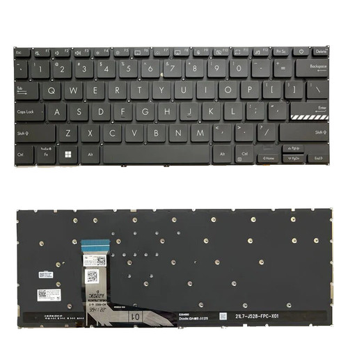 Laptop Keyboard For ASUS VivoBook 14 X1402 X1402ZA Without Frame Black United States US With Backlit