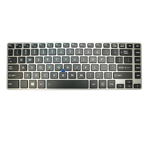 Laptop Keyboard For Toshiba Tecra Z40-C Z40-C-105 Z40-C-11X Z40-C-12E PT461C-001001 PT461C-002001 PT461C-01W001 English US Black With Gray Frame With Backlit&Pointing New