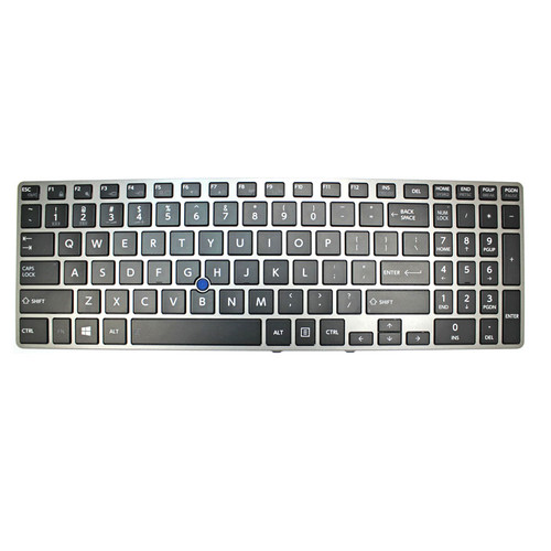 Laptop Keyboard For Toshiba Tecra Z50-A Z50-A-11E Z50-A-128 Z50-A-13D Z50-A-16C Z50-A-180 Z50-A-181 Z50-A-1C8 Z50-A-M4S Z50-A-11H English US Black With Gray Frame With Pointing New