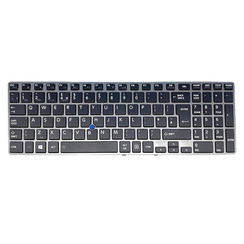 Laptop Keyboard For Toshiba Tecra Z50-B Z50-BT1500 Z50-BT1501 United Kingdom UK Black With Gray Frame With Pointing New