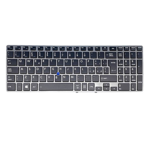 Laptop Keyboard For Toshiba Tecra Z50-A Z50-B Italian IT Black With Gray Frame With Backlit&Pointing New
