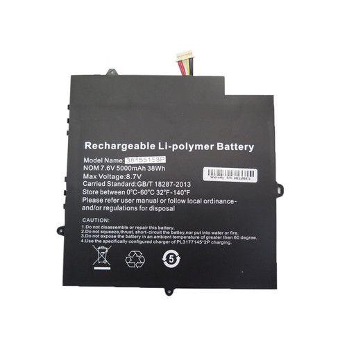 Laptop Battery For Jumper 38155158P 7.6V 5000mAh 38Wh 10PIN 7Lines New