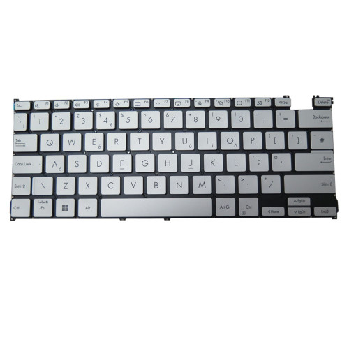 Laptop Keyboard For ASUS ZENBOOK 14 OLED UX3402V UX3402VA UX3402Z UX3402ZA With Backlit Without Frame Silver United Kingdom UK