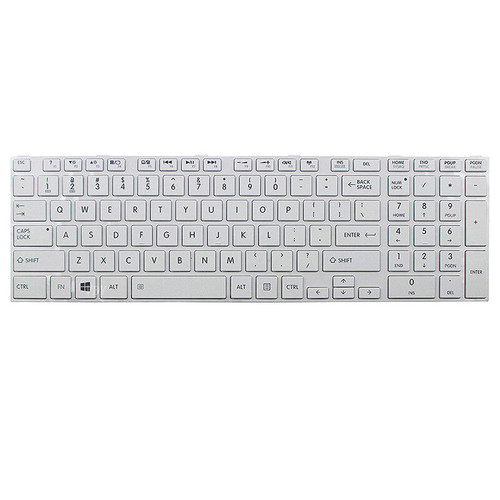 Laptop Keyboard For Toshiba Satellite C55D-A C55D-A-140 English US White  With Frame New - Linda parts