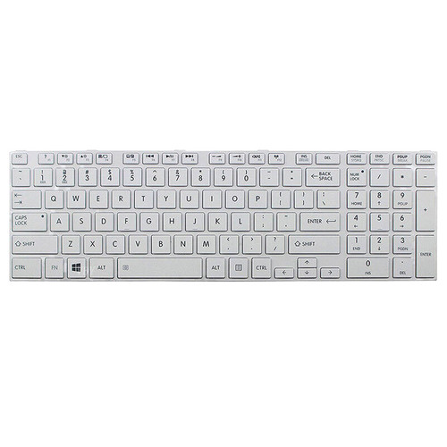 Laptop Keyboard For Toshiba Satellite C50-A C50-A-1G0 C50-A-1G3 C50-A-1HD C50-A-1HX C50-A-1JQ C50-A-1JT C50-A-1JV C50-A-1JX C50-A-1KZ Russia RU White With Frame New