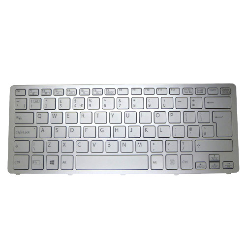Laptop Keyboard For SONY For VAIO SVF14N 9Z.NABBQ.50U 149264111GB AEFI2E000203A United Kingdom UK Silver With Backlit Frame New