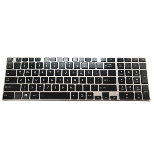 Laptop Keyboard For Toshiba Satellite Pro C70-B PSCL5C-00D007 PSCL5C-00E007 PSCL5C-01T007 PSCNVC-00Q013 English US Black With Silver Frame&Backlit New