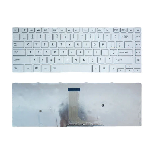 Laptop Keyboard For Toshiba Satellite C40-A4160RM C40-A4161FM C40-A4163FM C40-A4163RM C40-A4163WM C40-A4168KM C40-A4169FM C40-ASP4189FM English US White With Frame New