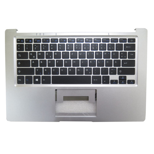 Laptop PalmRest&keyboard For E141A MB27716023 XK-HS002 Silver Top Case German GR keyboard