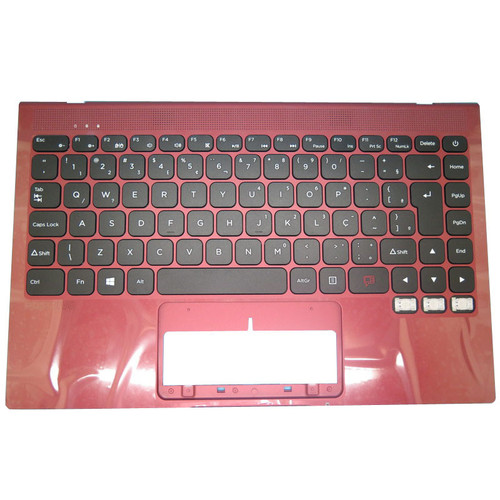 Laptop Replacement PalmRest&keyboard For HOMETECH Alfa 640C RED top case With Brazilian BR Black keyboard