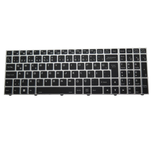 Laptop No Backlit Paper Keyboard For Gigabyte AORUS 7 Series (9th Gen) AORUS 7 GA NA SA Turkey TR Silver Frame