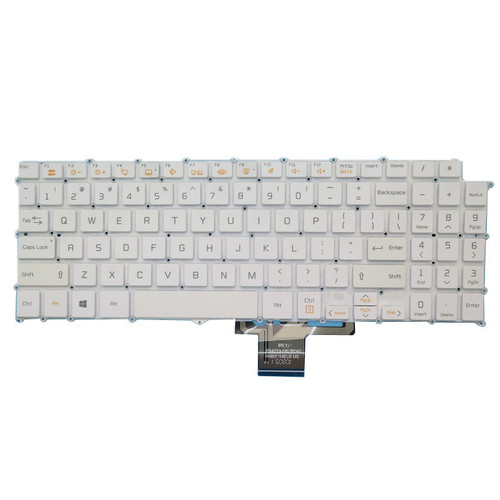 Laptop No Backlit Keyboard For LG 15Z970-A.AAS7U1 15Z970-A.AAS5U1 15Z970-G 15Z970-G.AA6BB 15Z970-G.AA75C 15Z970-G.AA76C United States US White Without Frame