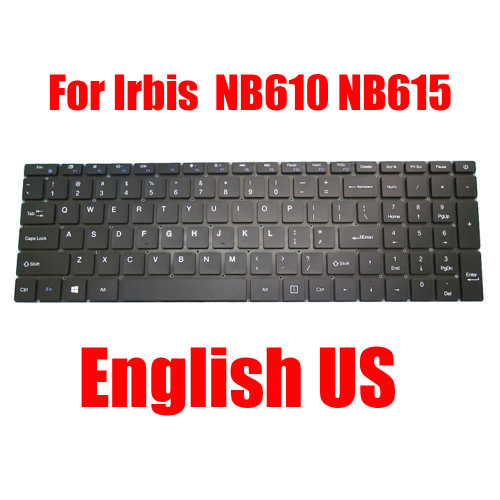Replacement Laptop Keyboard For Irbis NB610 NB615 English US Black Without Backlit New