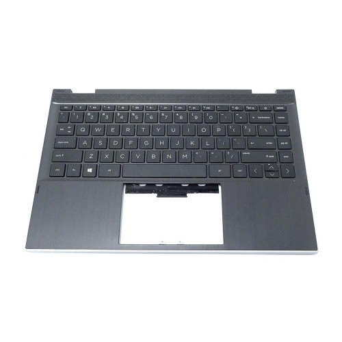 Laptop PalmRest&keyboard For HP Pavilion x360 14-DW0000 Natural silver top cover United States US Ash silver Keyboard without backlight L96524-001