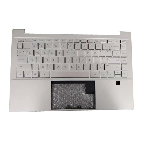 Laptop PalmRest&keyboard For HP Pavilion 14-DV0000 Natural silver top cover United States US Natural silver Keyboard With backlight Without SD slot With fingerprint M75248-001