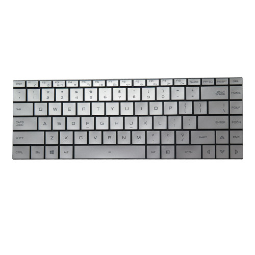Laptop Keyboard For MECHREVO CODE 01 Silver Without Frame United States US With Backlit