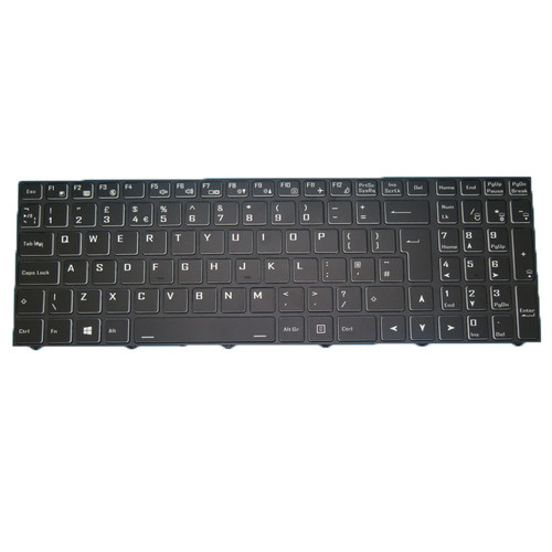 Laptop Backlit Keyboard For CLEVO NL50CU NL51CU NL50GU NL51GU NL50NU NL51NU NL52NU NL53NU NL50RU NL53RU NL50ZU NL51ZU United Kingdom UK/GB Black Frame New
