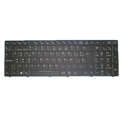 Laptop Backlit Keyboard For CLEVO NH77DEQ NH77DP NH77DPQ NH77EPY NH77ERQ NH77HHQ NH77HJQ NH77HKQ NH77HPQ Spanish SP Black Frame New