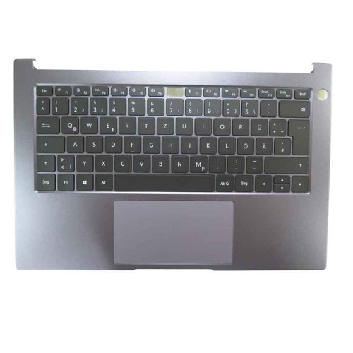 Laptop PalmRest&keyboard For HUAWEI MATEBOOK D14 Nbl-WAQ9R Nbl-WAQ9BR Gray Upper Case With Backlit German GR keyboard