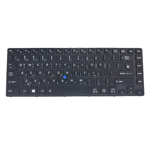Laptop Keyboard For Toshiba Portege A30-C A30-C-13T A30-C-14R A30-C-1D0 A30-C-1HE A30-C-1HF A30-C1340 Korea KR Black With Backlit&Pointing New