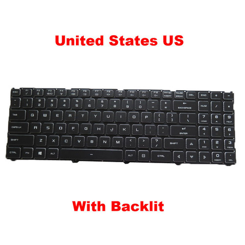 Laptop With Backlit Keyboard For 한성컴퓨터Hansung TFG6397W English US Black Without Frame New