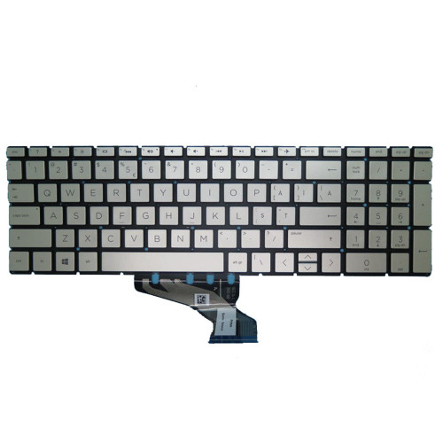 Laptop Keyboard For HP 17-BY000 Without Frame Silver No Backlit Film United States US