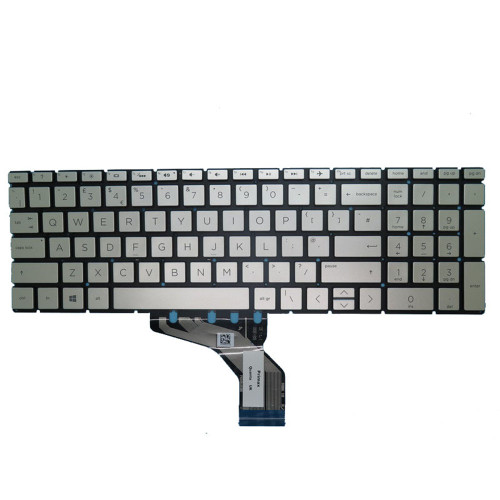 Laptop Keyboard For HP  17-CA000 Without Frame Silver No Backlit Film United Kingdom UK