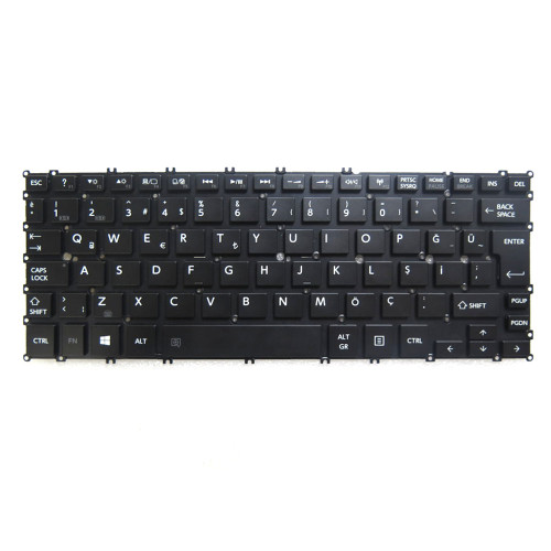 Laptop Keyboard For Toshiba KIRA KIRAbook Turkish TR Black Without Frame With Backlit New