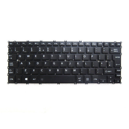 Laptop Keyboard For Toshiba KIRA-108 KIRA-101 KIRA-102 KIRA-107 KIRA-10D KIRA-10H KIRA-10J United Kingdom UK Black Without Frame With Backlit New