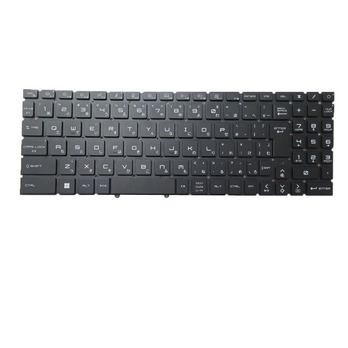 Laptop Per-Key RGB Backlit Keyboard For MSI Creator Z17 HX Studio A13V A13VET A13VGT A13VFT Japanese JP Black Without Frame New (Single Zone Per-Key RGB backlight)