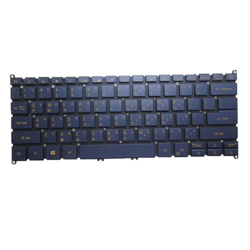 Laptop Blue Backlit Keyboard For ACER Spin 3 SP314-42 SP314-52 SP314-52N SP314-52-31FP 32YM 34RG 35AH 36YC 38EH 39AH 57PF 585L 59LS Traditional Chinese TW Black NO Frame New