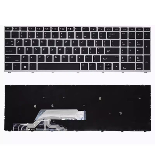 Laptop Keyboard For HP ProBook 450 G5 455 G5 470 G5 L01027-001 with silver frame without backlit United States US Black New