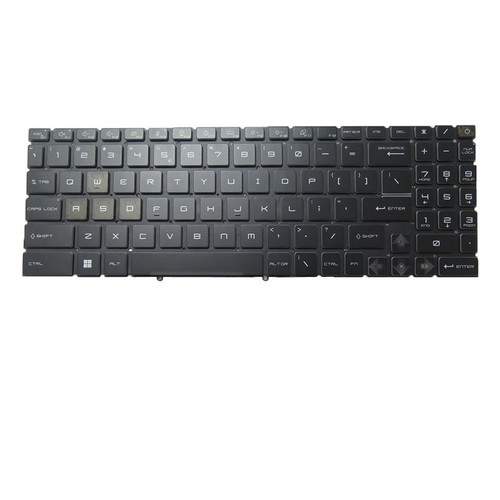 Laptop 4-Zone RGB Backlit Keyboard For MSI Pulse 17 Pulse 17 B13VFK B13VGK MS-1585 MS-17L5 United States US Black