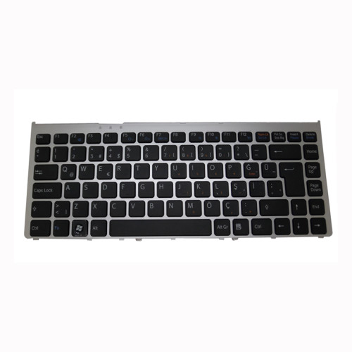 Laptop Keyboard For SONY VGN-FW VGN FW VGN-FW11E VGN-FW11ER VGN-FW11J VGN-FW11L VGN-FW11LR VGN-FW11M VGN-FW11MR VGN-FW11S Turkey TR Black With Silver Frame New