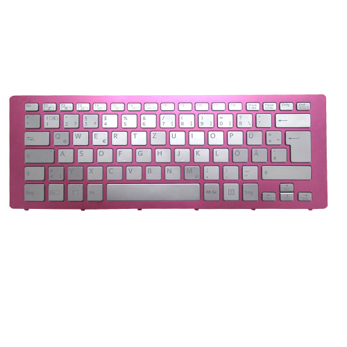 Laptop Keyboard For SONY SVF15N SVF15N15ST SVF15N17ST SVF15N1A4E SVF15N1A4R SVF15N1B4E SVF15N1B4R SVF15N1C4E SVF15N1C5E Germany GR Silver With Pink Frame With Backlit New